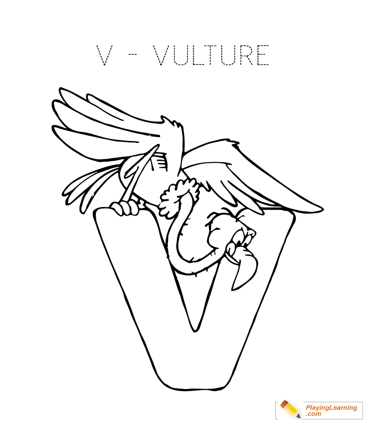 Alphabet Coloring Letter V Coloring Page | Free Alphabet Coloring Letter V Coloring  Page