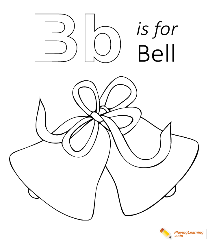B Is For Bell Coloring Page for kids