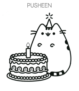Birthday cake coloring page 10 for kids