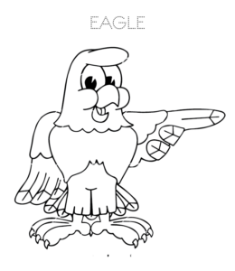 Cartoon Eagle coloring page  03 for kids