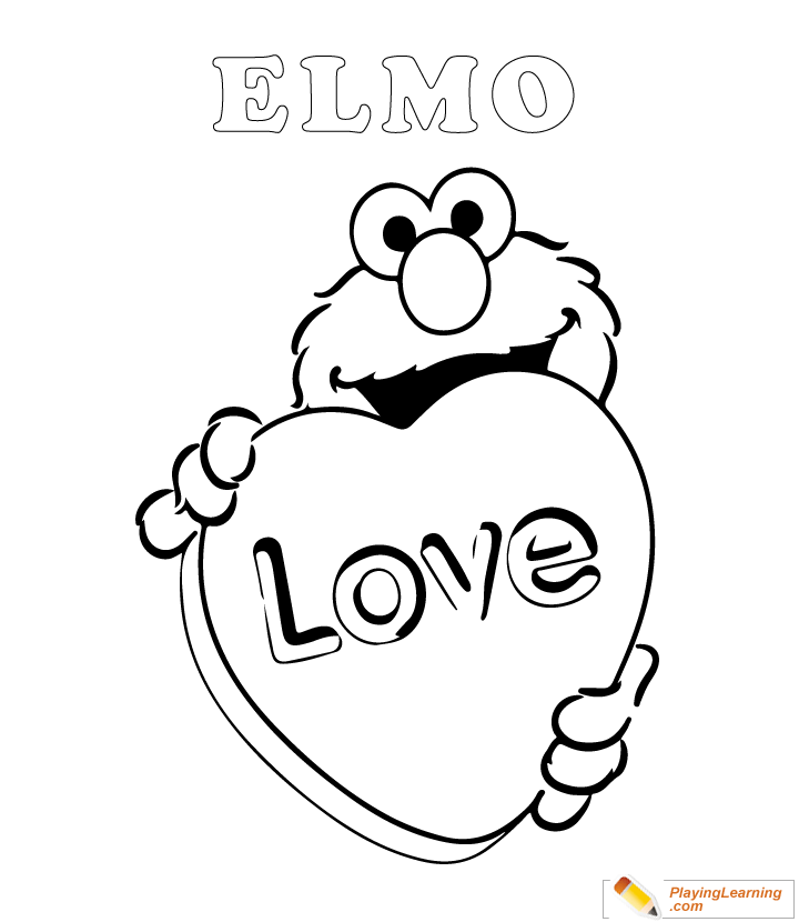 Easy Elmo Coloring Page  for kids