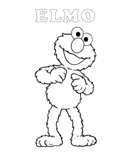Easy Elmo Coloring Page 5 for kids