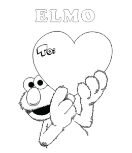 Easy Elmo Coloring Page 7 for kids