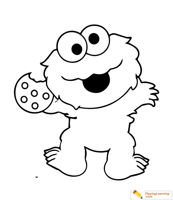 Easy Sesame Street Coloring Page  for kids