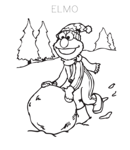 Sesame Street Elmo Coloring Page 9  for kids