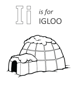 Igloo coloring page 2 for kids