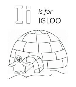 Igloo coloring page 3 for kids