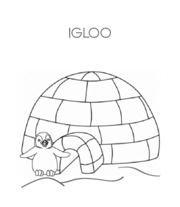 Igloo coloring page 5 for kids
