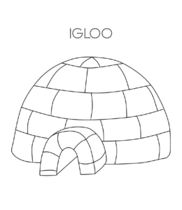 Igloo coloring page 6  for kids
