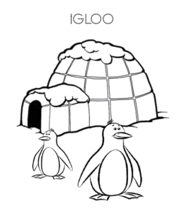 Igloo coloring page 13  for kids