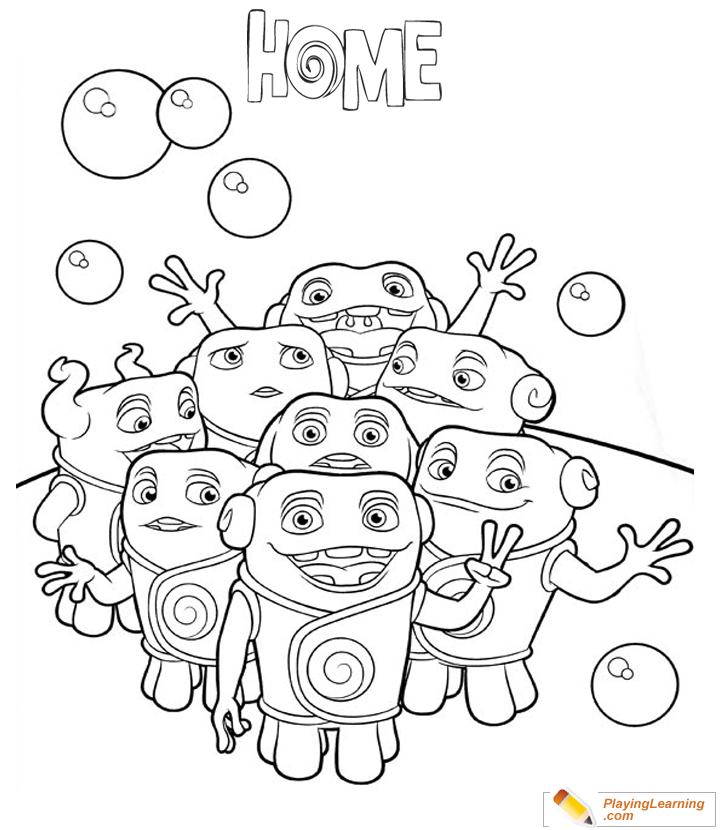 Home Movie Boov Coloring Page  for kids