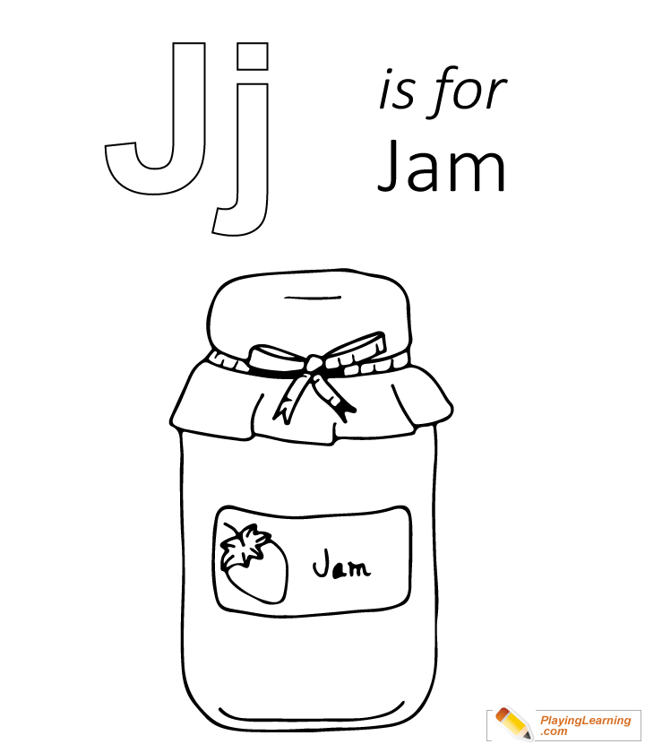 J Is For Jam Coloring Page Free J Is For Jam Coloring Page