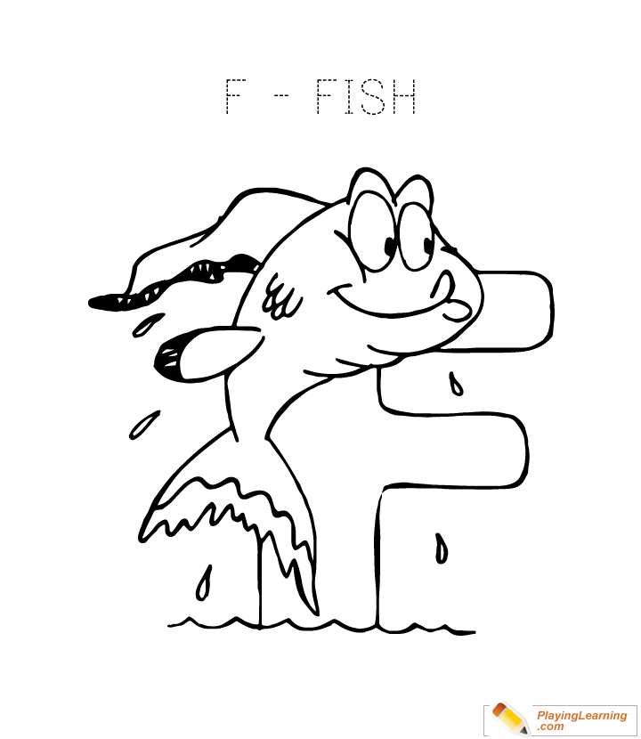 Letter F Coloring Page for kids