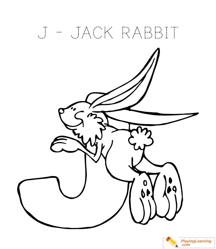 Letter J Coloring Page for kids