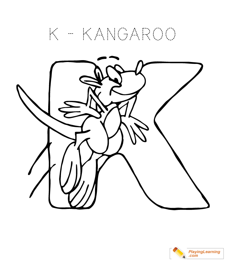 Letter K Coloring Page for kids
