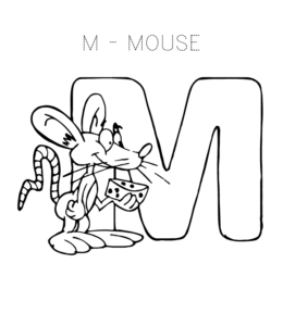 Alphabet Coloring - Letter M Coloring Page  for kids