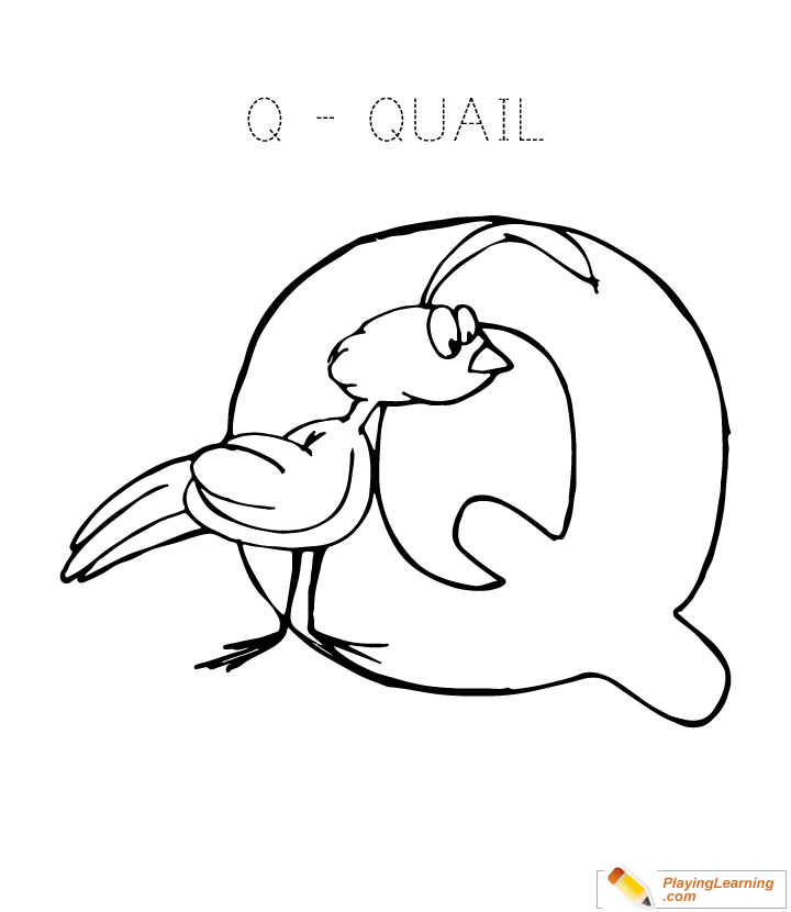 Letter Q Coloring Page for kids
