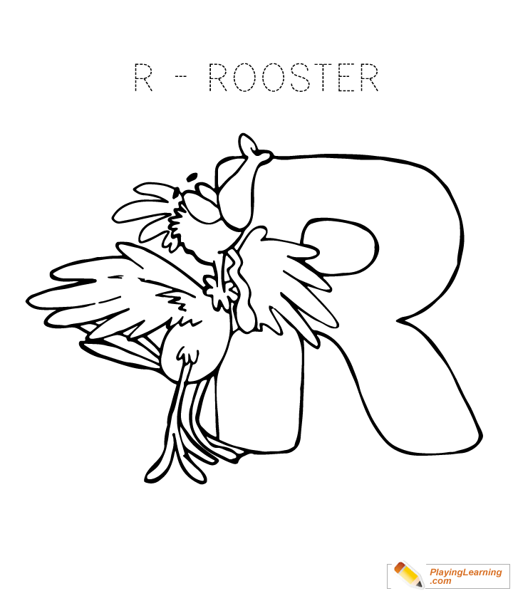 Letter R Coloring Page for kids