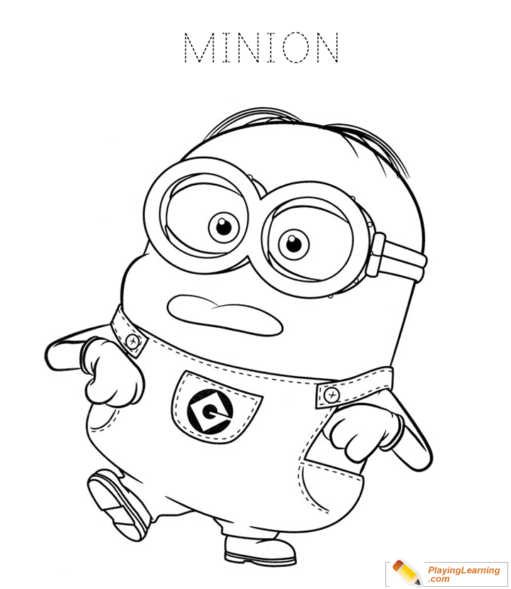 Minions Coloring Page 01 Free Minions Coloring Page