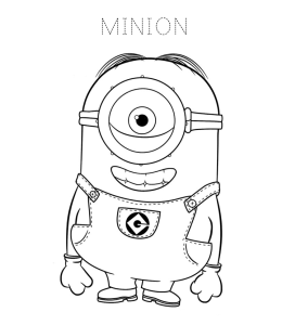 Stuart The Minion Coloring Page for kids