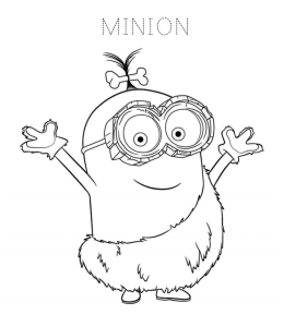 Bob The Minion Coloring Page for kids