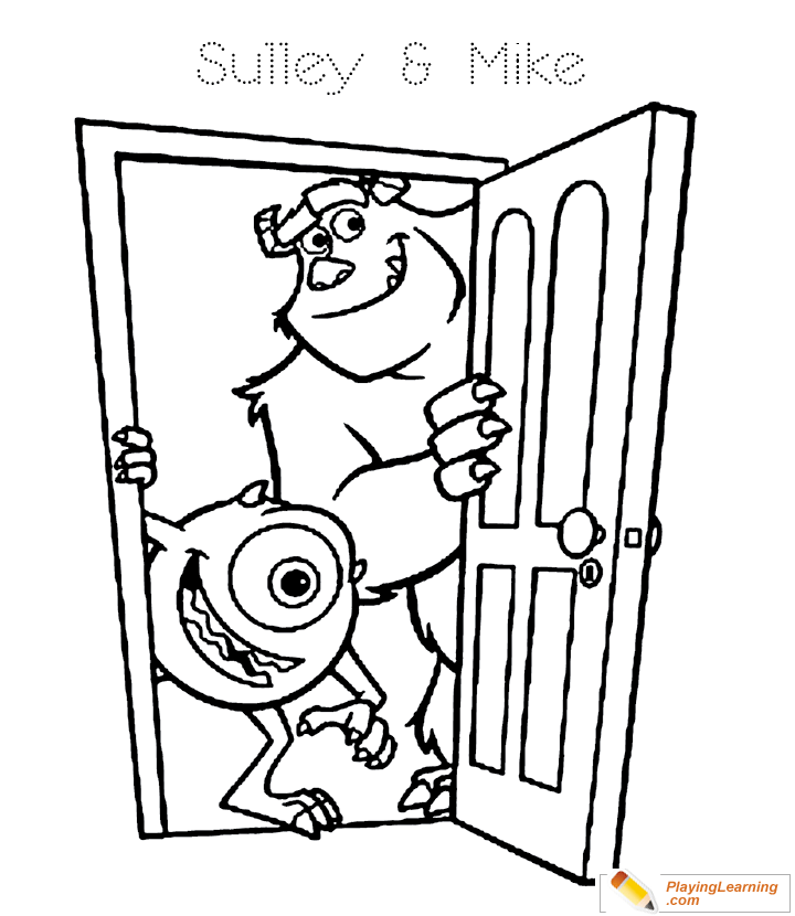 Monsters Inc Coloring Image  for kids
