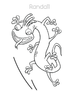 Monsters Inc Character Randall coloring image for kids