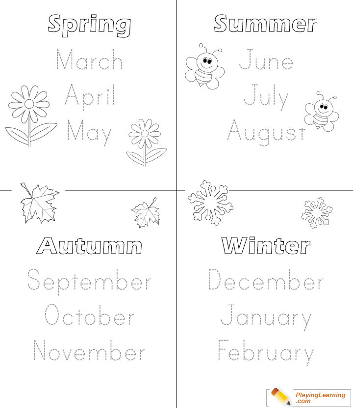 Months Of The Year Writing Practice  for kids