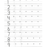 Number writing practice sheet