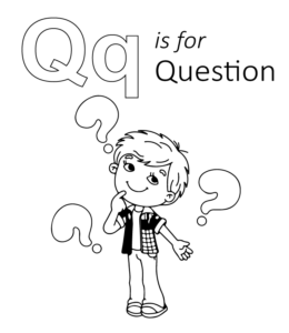 Q is for Question  Printable for kids