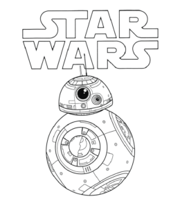Star Wars BB-8 coloring page for kids