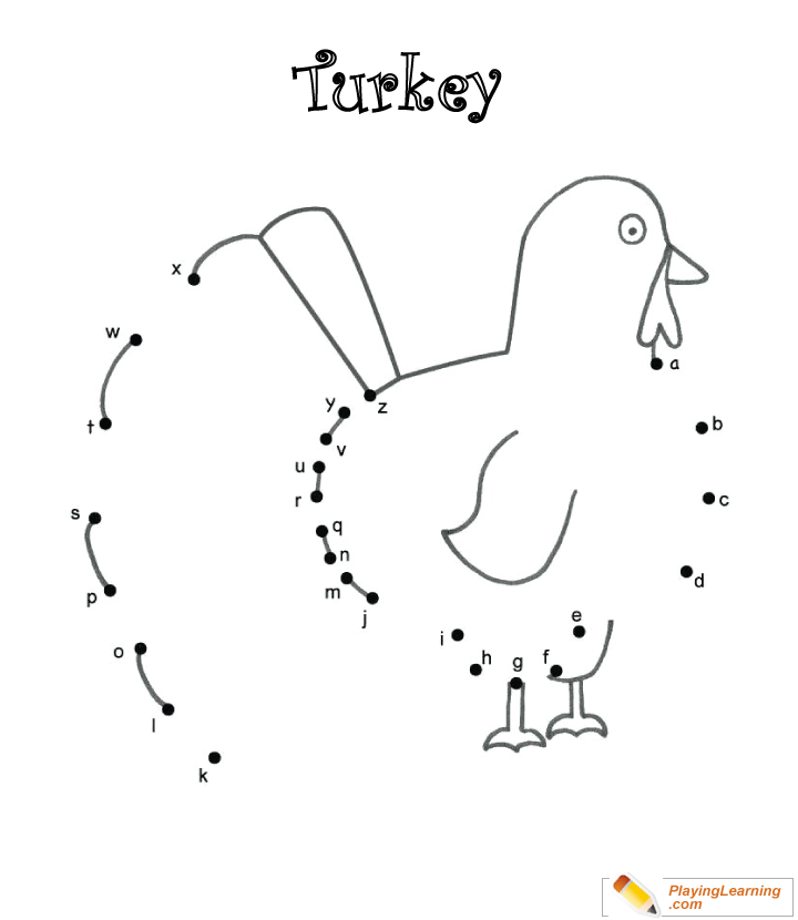 Thanksgiving Connect Dots Sheet  for kids