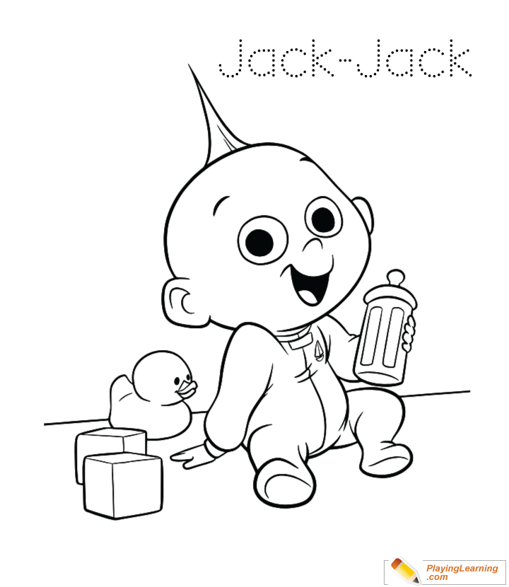 The Incredibles Jack Jack Coloring Page 01 Free The