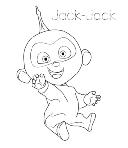 The Incredibles Jack-Jack Coloring Page 03 for kids