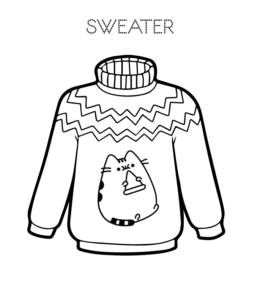 Sweater Coloring Page 1 for kids