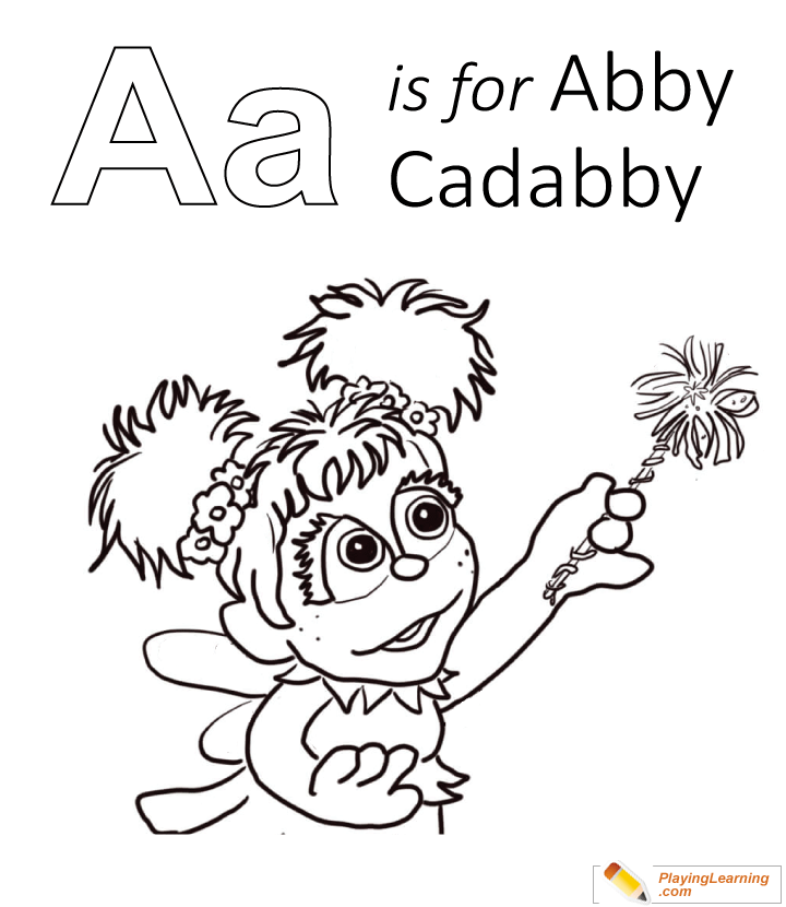 A Is For Abby Coloring Page  for kids