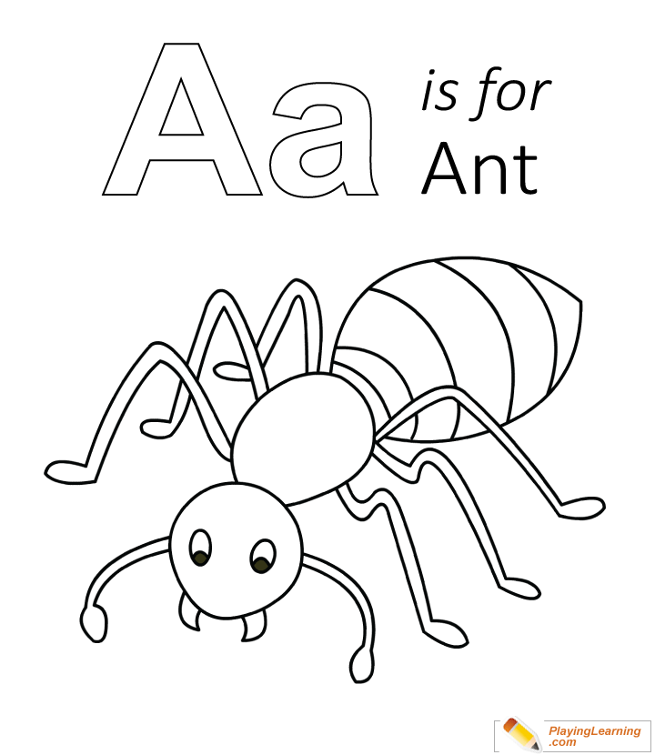 A Is For Ant Coloring Page | Free A Is For Ant Coloring Page