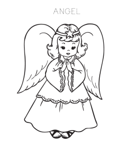 Angel Coloring Page 3 for kids