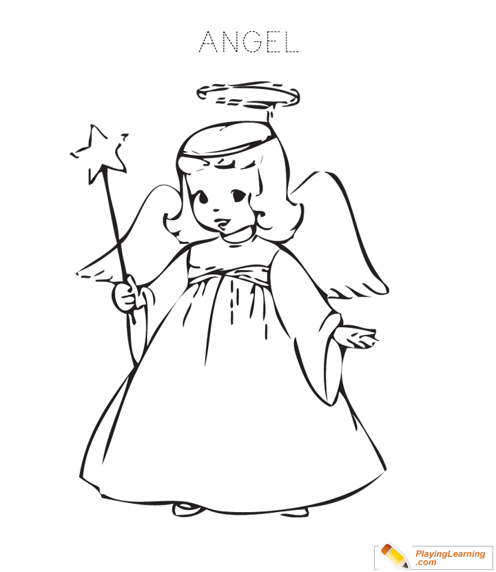 Angel Coloring Page  for kids