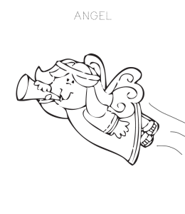 Angel Coloring Page 5 for kids