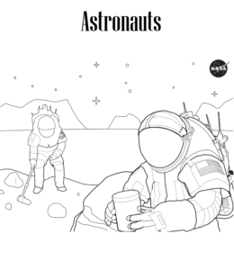 Astronaut coloring page for kids
