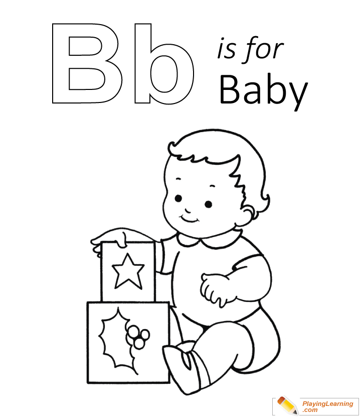 B Is For Baby Coloring Page  for kids