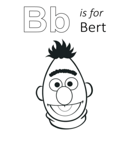 Sesame Street - B is for Bert coloring page for kids