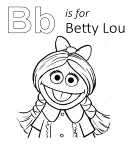 Sesame Street - B is for Betty Lou coloring page for kids