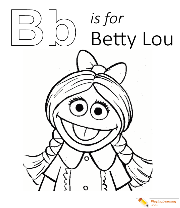 B Is For Betty Lou Coloring Page  for kids