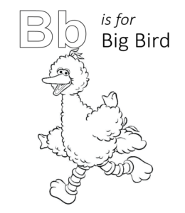 Big Bird Coloring Pages Playing Learning