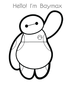Big Hero 6  Baymax Coloring Page for kids