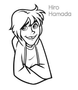 Big Hero 6  Hiro Hamada Coloring Page for kids