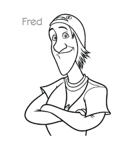 Big Hero 6  Fred Coloring Page for kids