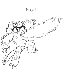 Big Hero 6  Fred in Spitting Fire Coloring Page for kids